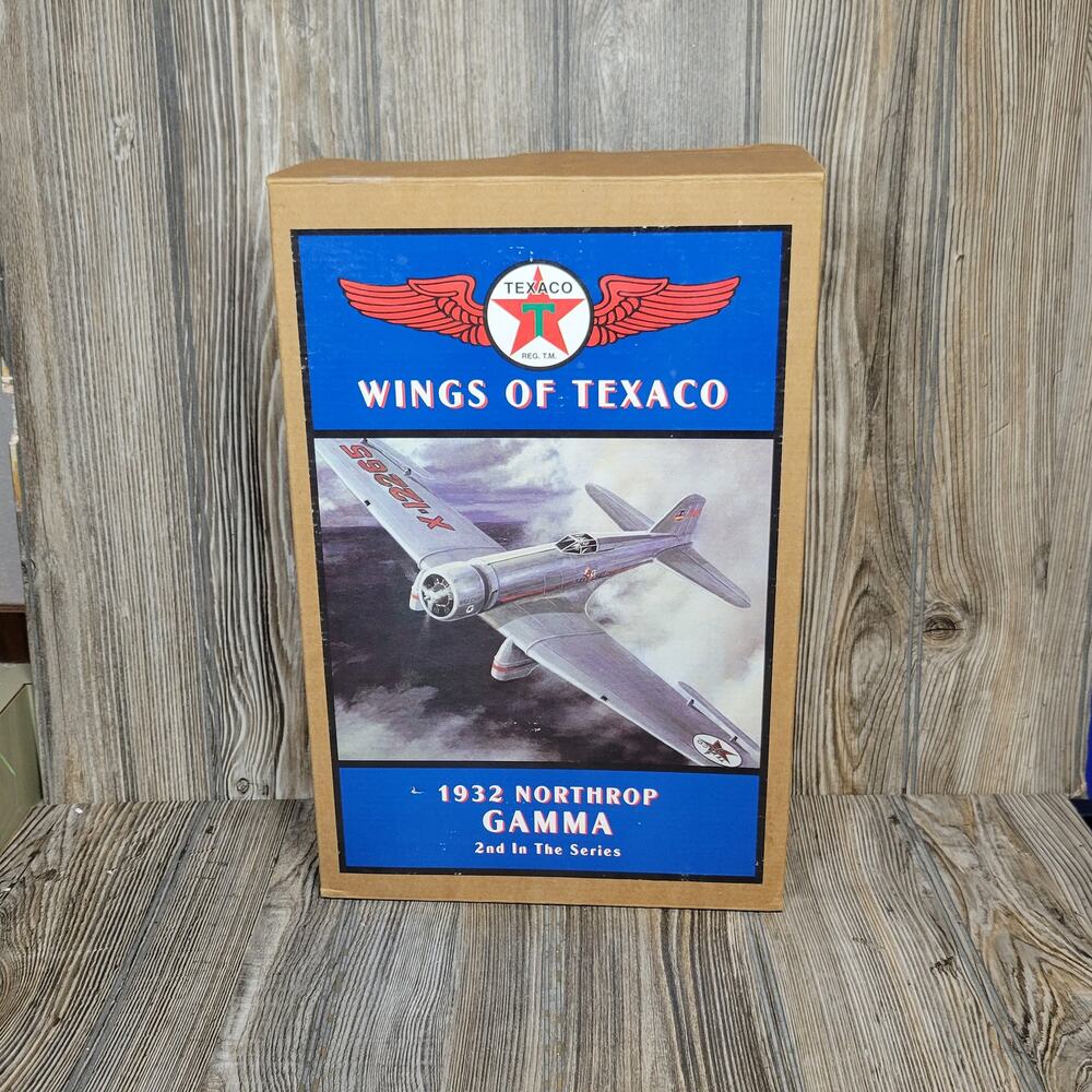 Vintage Wings of Texaco 1932 Northrop Gamma Ertl Diecast Metal Locking Coin Bank